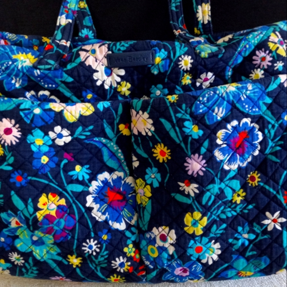 Vera Bradley Overnight or weekender tote. Gorgeous many pockets, thermal drink